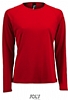 Camiseta Tecnica Manga Larga Mujer Sporty Sols - Color Rojo